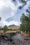 Tourists hiking and climbing to the top of Iztaccihuatl volcanic mountain in Mexico