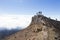 Tourists hiking on Etna mountain