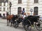 Tourists on a horse carriage