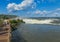 Tourists at the Iguassu waterfalls viewpoint