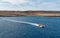 Tourists in Inflatable Boat, Galapagos, Ecuador