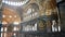 Tourists inside of Hagia Sofia in Istanbul