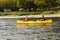 Tourists kayaking river Dordogne France.