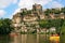 Tourists kayaking on river Dordogne in France