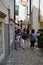 Tourists in Little tipical street in the old town of Dubrovnik