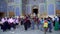 Tourists and local people at entrance to Sheikh Lotfollah Mosque in Isfahan Naqsh-e Jahan Square, Isfahan, Iran