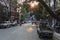 Tourists and local people walking in fron of Saint Joseph Cathedral, the most important church of Hanoi