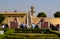 Tourists at local time astronomical instrument, Jaipur observatory, Rajasthan, India