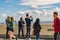 Tourists at the Los Angeles Observatory