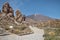 Tourists at Los Roques de Garcia, Teide National Park, Tenerife, Canary Islands, Spain