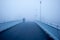 Tourists lost in the fog in Oulo, Finland