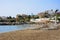 Tourists on Makrigialos beach, Crete.