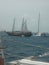 Tourists moving from a sailboat to a pirate ship in Aruba