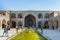 Tourists in the Nasir-Al-mulk Mosque Pink Mosque, well known as considerable pink colour tiles for its interior design