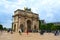 Tourists near the Arc de Triomphe du Carrousel.It is a triumphal arch in Paris, located in the Place du Carrousel and is derivativ