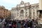 Tourists near Fontana di Trevi, Rome, Italy