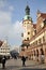 Tourists near Leipzig Old Townhall