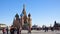 Tourists near St. Basil\'s Cathedral on Red Square