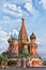 Tourists near St. Basil\'s Cathedral on Red Square.