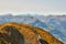 Tourists near summit of the Alvier