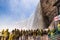 Tourists on observation deck in Niagara Falls