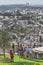 Tourists observing panorama of Jerusalem