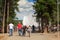 Tourists and Old Faithful