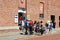 Tourists outside the Beatles Story Building.