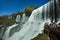 Tourists overlooking The Iguasu Falls