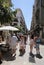Tourists in Palma de mallorcaÂ´s antique square