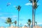 Tourists parasailing on Bavaro Beach in Dominican Republic