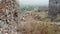 Tourists Path Ruin Medieval Castle Stone Walls