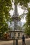 Tourists at Petrin Observation Tower in Prague, Czech Republic