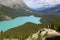 Tourists at Peyto Lake in Banff National Park, Alberta, Canada