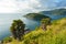 Tourists at Phromthep cape viewpoint at the south of Phuket Island, Thailand. Tropical paradise in Thailand. Phuket is a popular