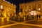 Tourists on Piazza del Campidoglio in night