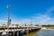 Tourists on the pier in Jastarnia Poland