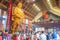 Tourists and pilgrims to worship the Commander Che Kung statue at Che Kung Miu Temple in Hong Kong