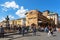 Tourists on Ponte Vecchio bridge