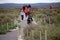 Tourists at Punta Tombo in the Atlantic Ocean, Patagonia, Argentina