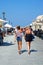 Tourists on the quayside, Chania.