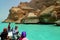 Tourists in Ras Shuab, Socotra. Yemen