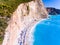 Tourists relaxing on the Beach in Porto Katsiki Lefkada Greece