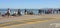 Tourists and residents of Tiburon city rest on waterfront in Shoreline Park, California, United States