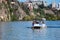 Tourists ride on a pleasure boat along the Mtkvari, Kura River