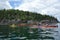 Tourists ride sea kayaks in Bar Harbor, Maine