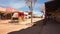 Tourists riding in the horse carriage on the famous allen street in Tombstone, Arizona