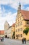 Tourists at Rothenburger Gate in Dinkelsbuehl