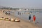 Tourists At Rushikonda beach in Vishakhpatnam
