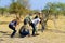 Tourists on Safari in a Game Reserve